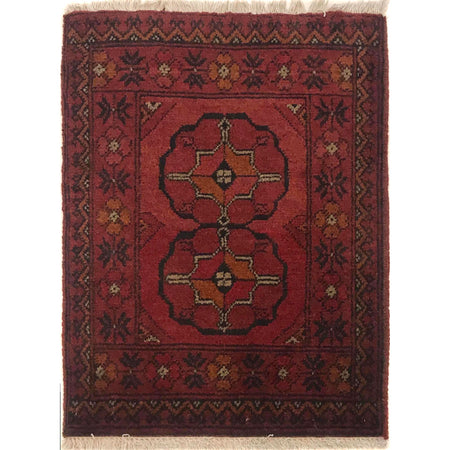 Handmade Wool Doormat Red Floral