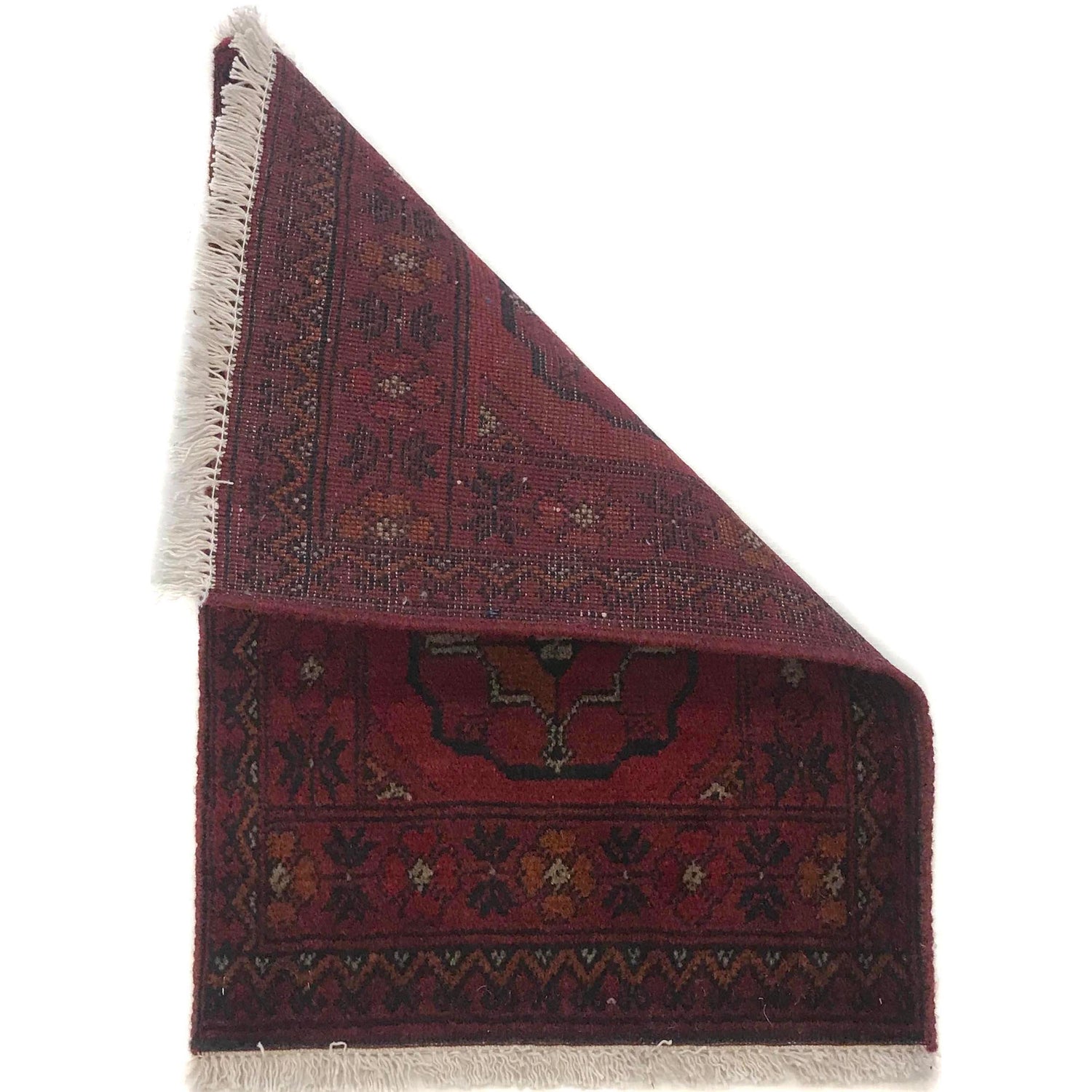Handmade Wool Doormat Red Floral