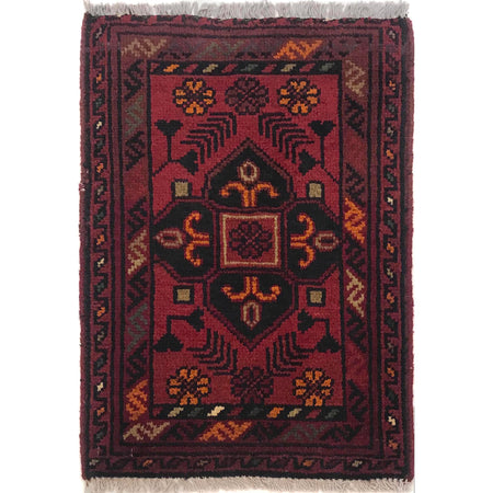 Handmade Wool Doormat Red Floral