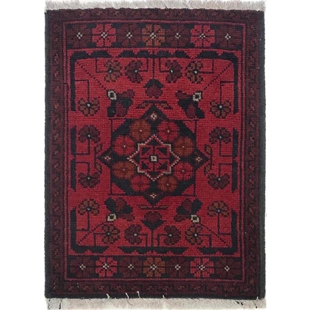 Handmade Wool Doormat Red Floral