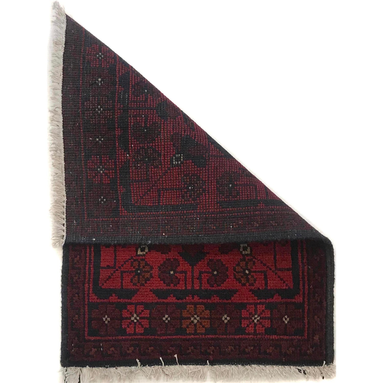Handmade Wool Doormat Red Floral