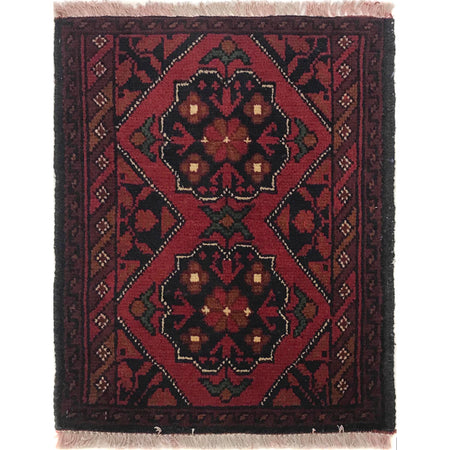 Handmade Wool Doormat Red Floral
