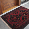 Handmade Wool Doormat Red Floral
