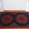 Handmade Wool Doormat Red Floral