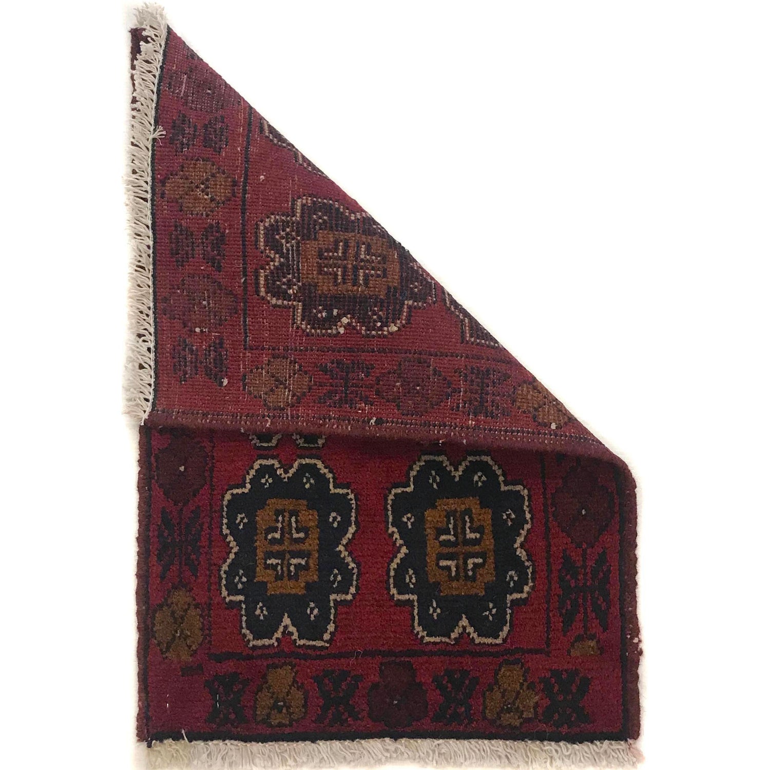 Handmade Wool Doormat Red Floral