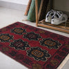 Handmade Wool Doormat Red Floral