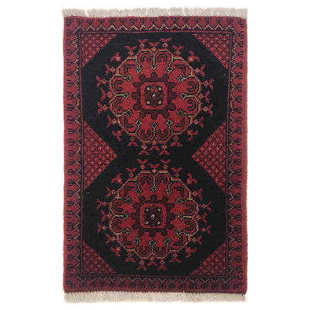 Handmade Wool Doormat Red Floral