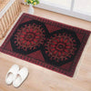 Handmade Wool Doormat Red Floral