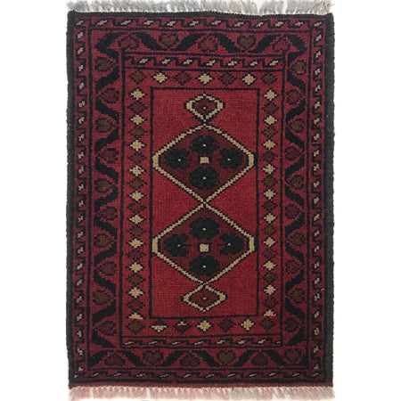 Handmade Wool Doormat Red Floral