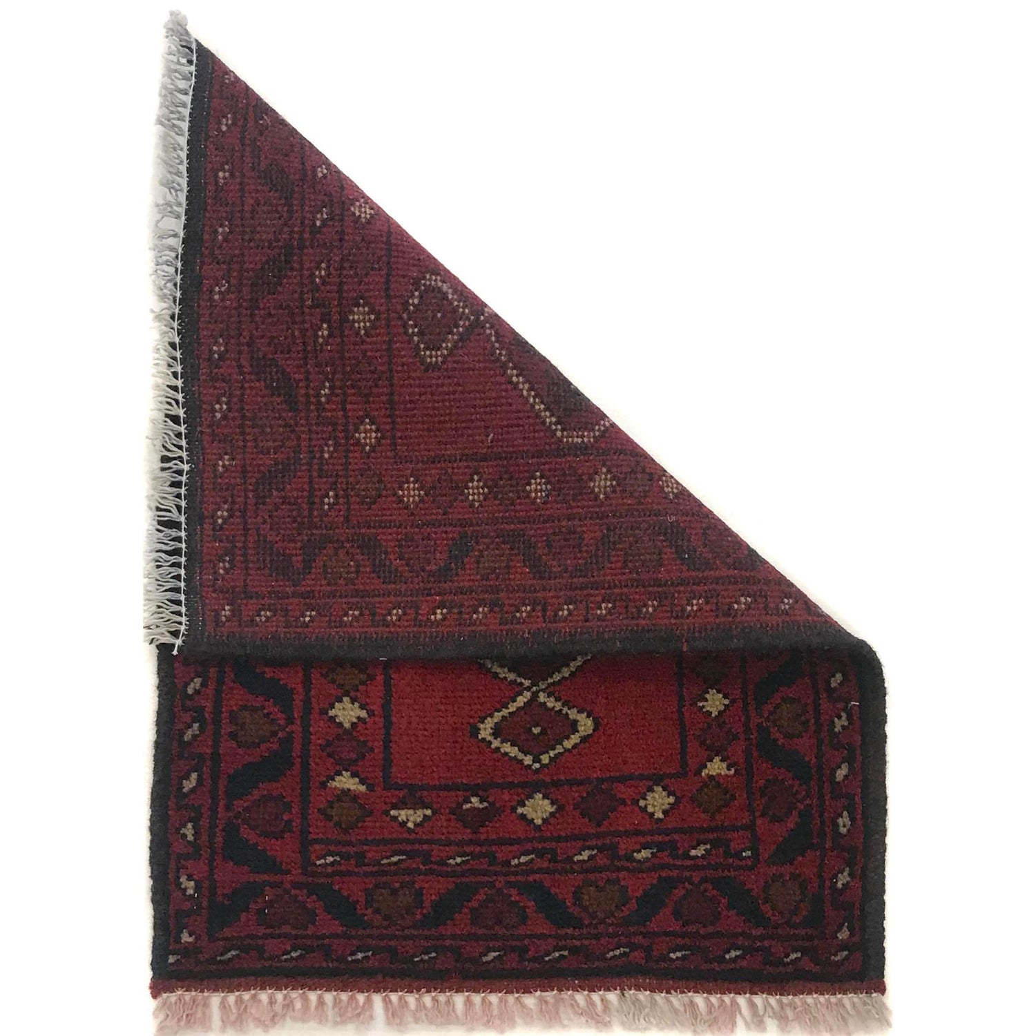 Handmade Wool Doormat Red Floral