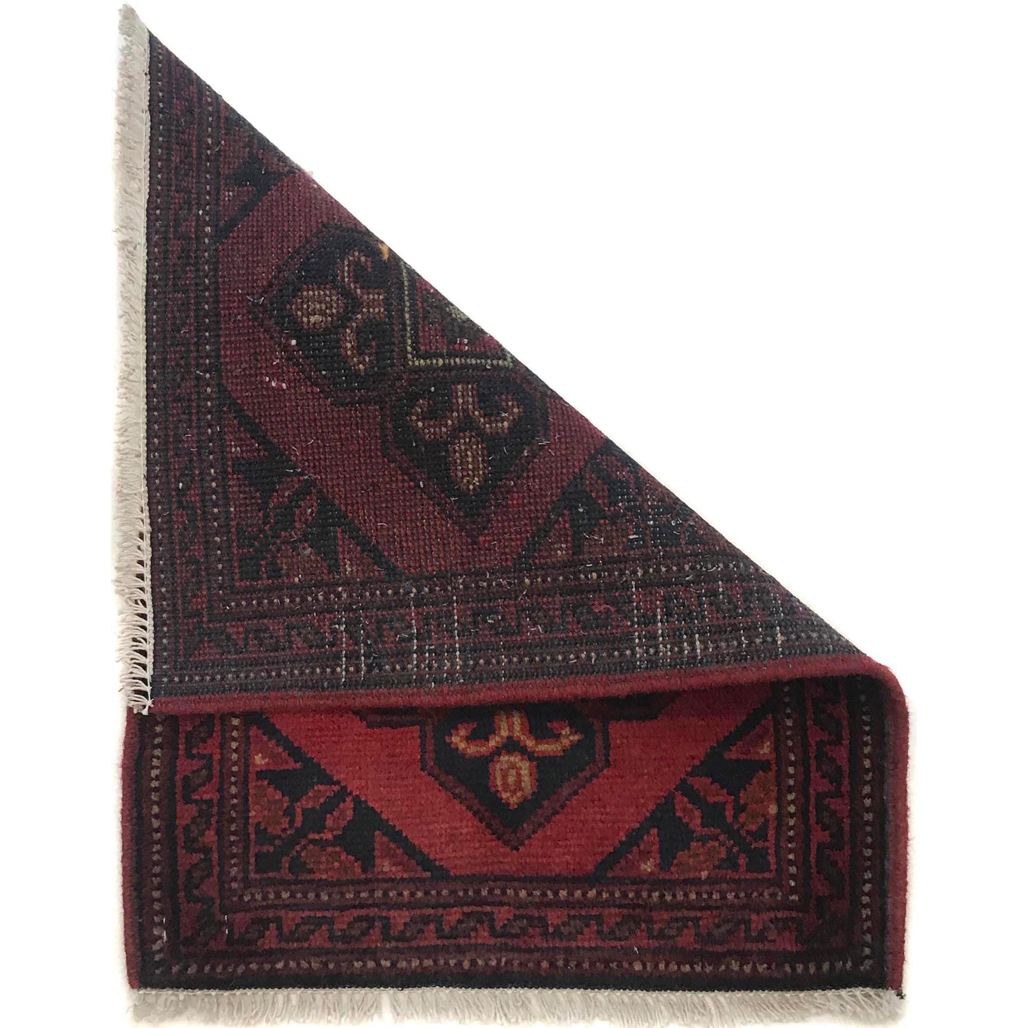 Handmade Wool Doormat Red Floral