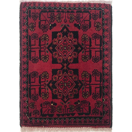 Handmade Wool Doormat Red Floral
