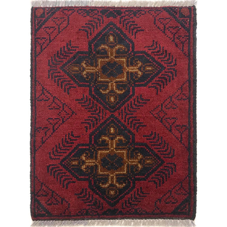 Handmade Wool Doormat Red Floral