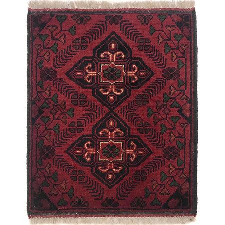 Handmade Wool Doormat Red Floral