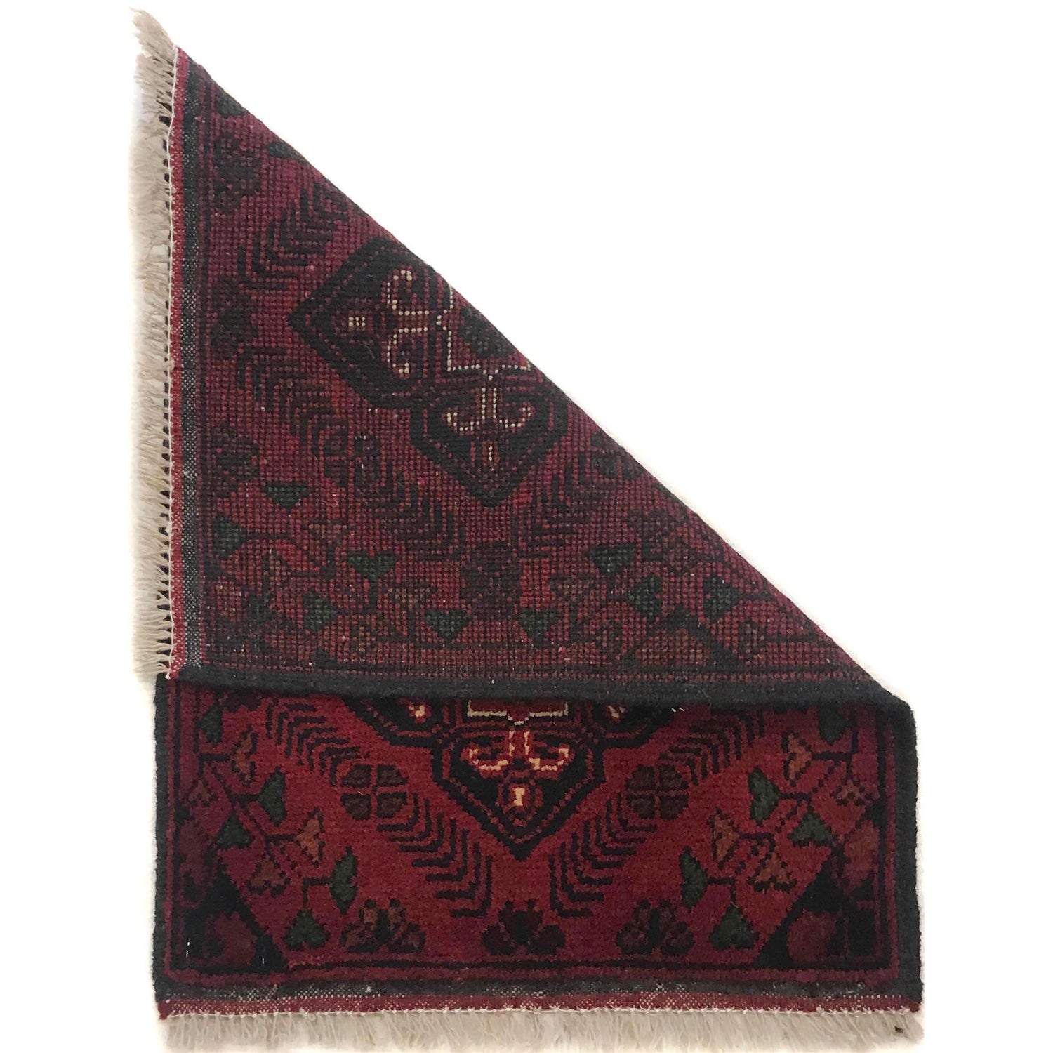 Handmade Wool Doormat Red Floral