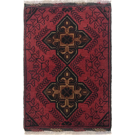 Handmade Wool Doormat Red Floral