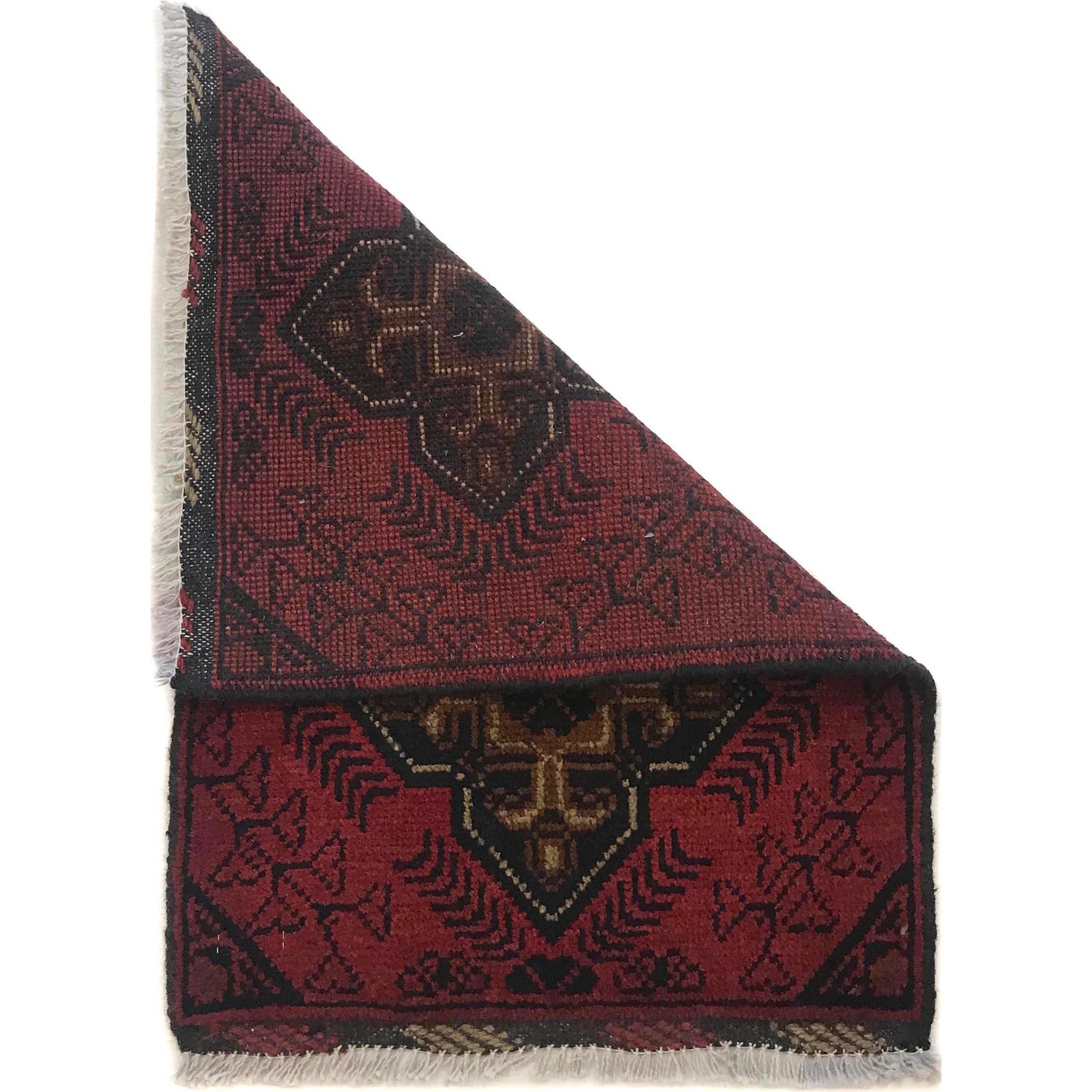 Handmade Wool Doormat Red Floral