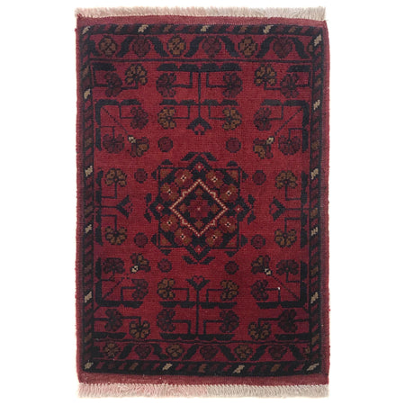 Handmade Wool Doormat Red Floral