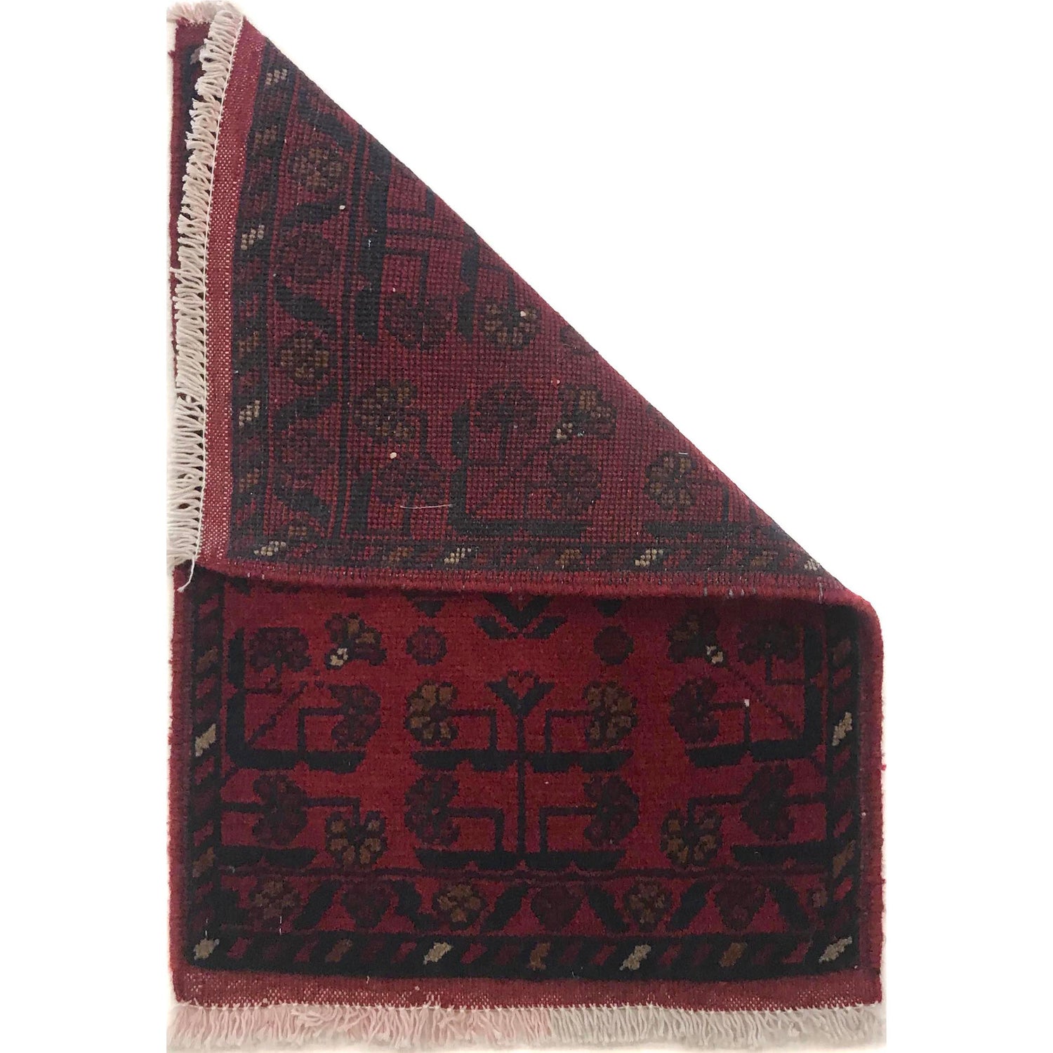 Handmade Wool Doormat Red Floral