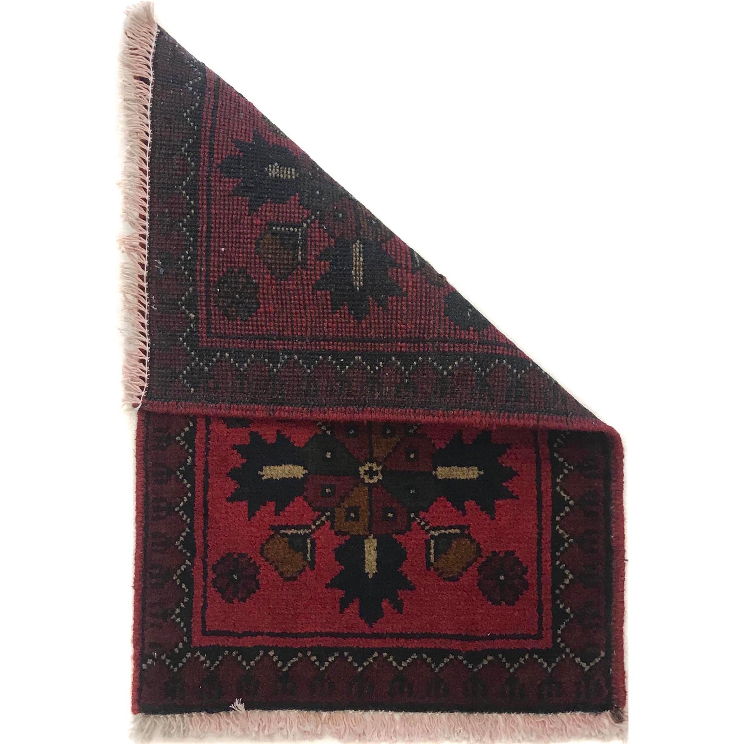 Handmade Wool Doormat Red Floral