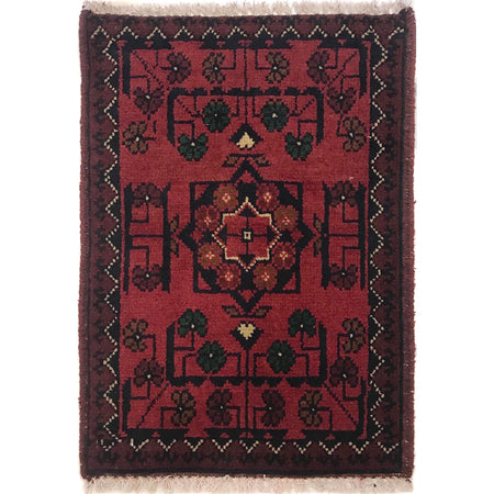 Handmade Wool Doormat Red Floral