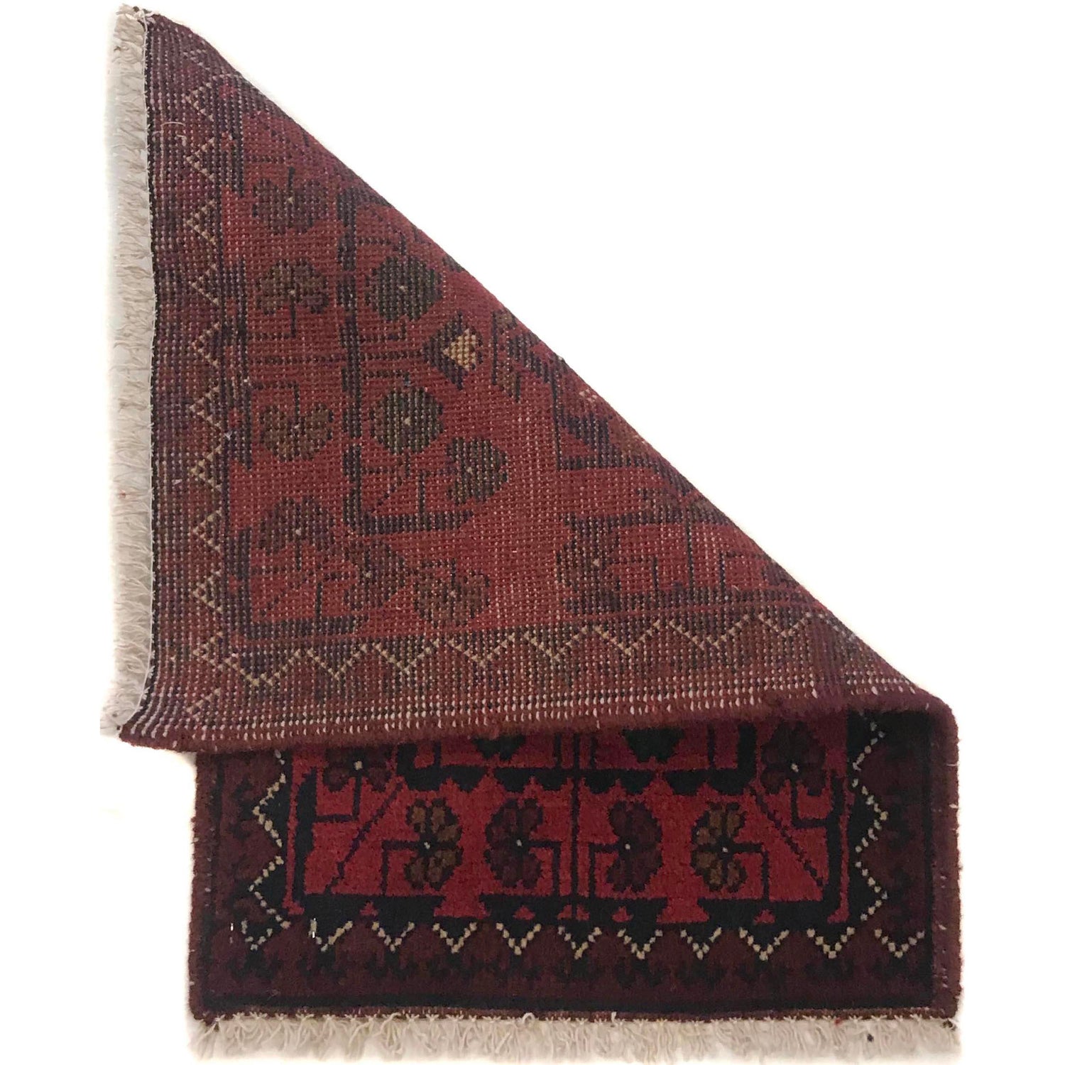 Handmade Wool Doormat Red Floral