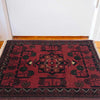 Handmade Wool Doormat Red Floral