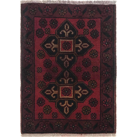 Handmade Wool Doormat Red Floral
