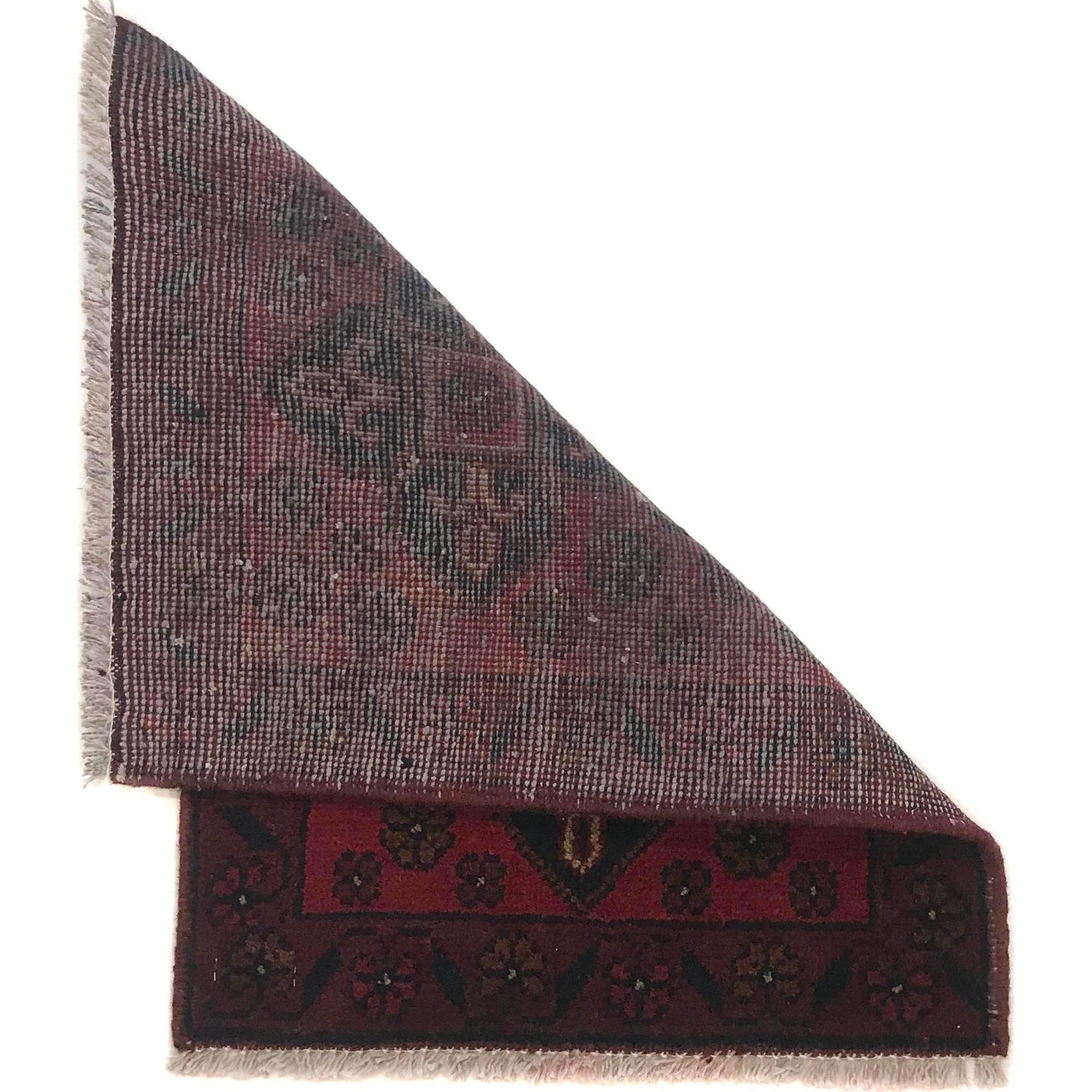 Handmade Wool Doormat Red Floral