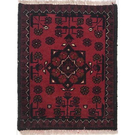 Handmade Wool Doormat Red Floral