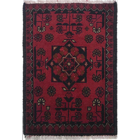 Handmade Wool Doormat Red Floral