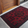 Handmade Wool Doormat Red Floral