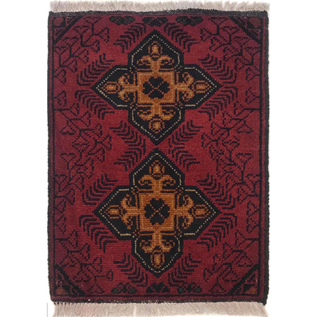 Handmade Wool Doormat Red Floral
