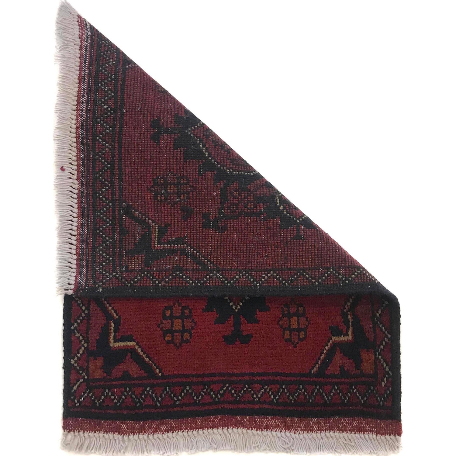 Handmade Wool Doormat Red Floral