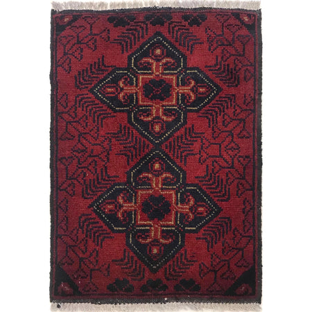 Handmade Wool Doormat Red Floral