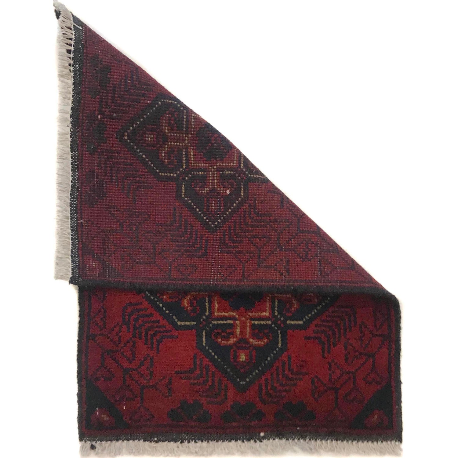 Handmade Wool Doormat Red Floral