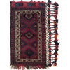 Balisht Area Rug Handmade Red Geometric 2x3 ft