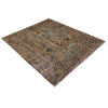 Sultani Area Rug Handmade Gray Floral 7x10 ft
