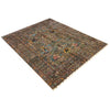 Sultani Area Rug Handmade Gray Floral 7x10 ft
