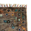 Sultani Area Rug Handmade Gray Floral 7x10 ft