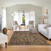 Sultani Area Rug Handmade Gray Floral 7x10 ft