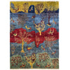 Tree Of Life Area Rug Handmade Multi Floral 7x10 ft