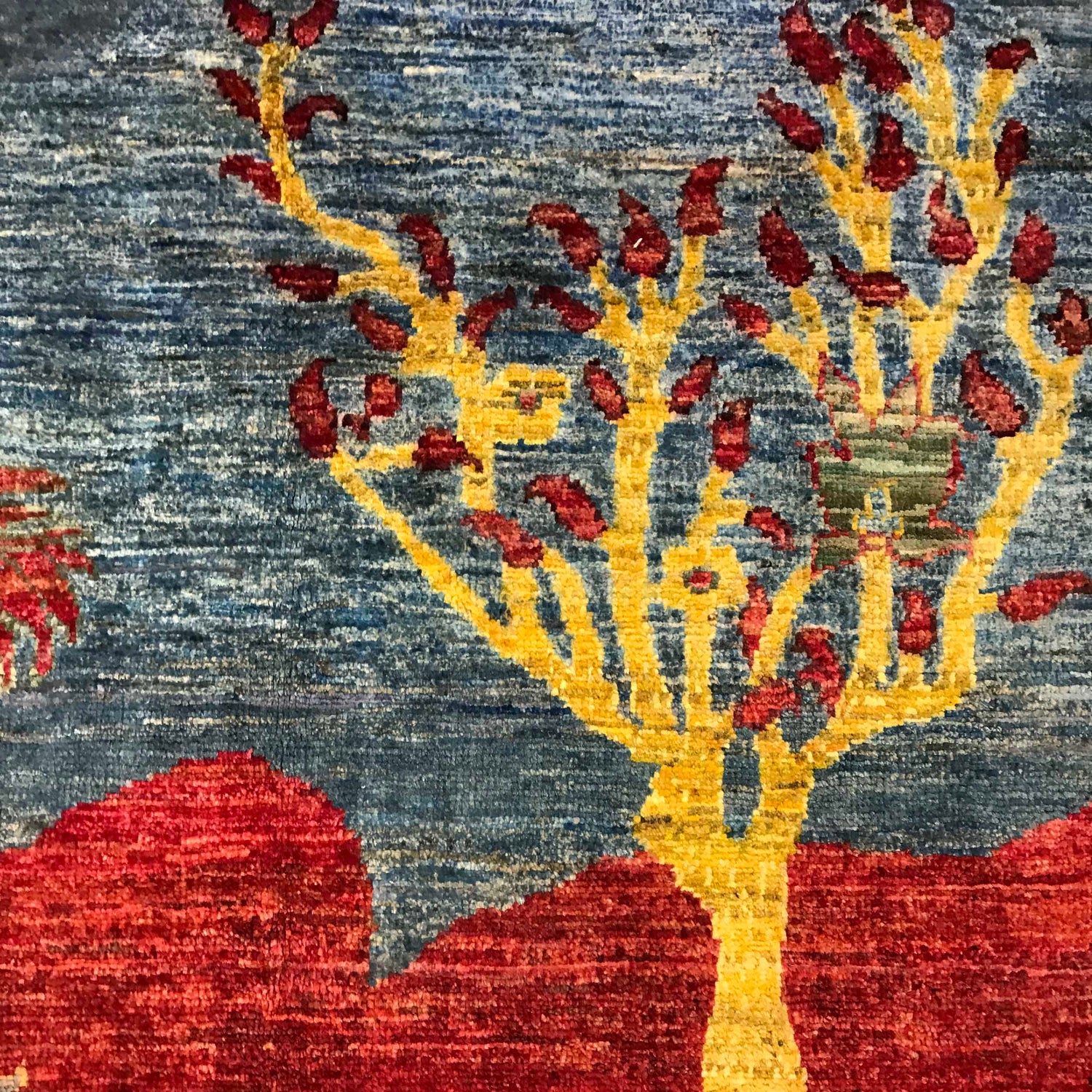 Tree Of Life Area Rug Handmade Multi Floral 7x10 ft