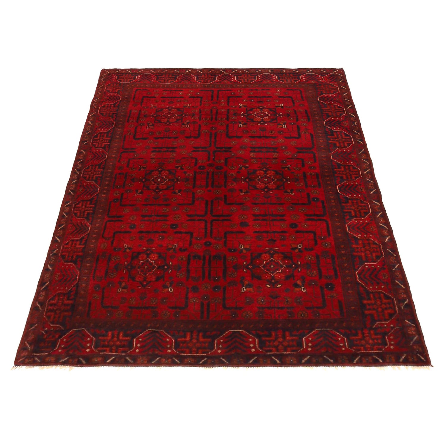 Khal Mohammadi Rug Handmade Red 4x6 ft