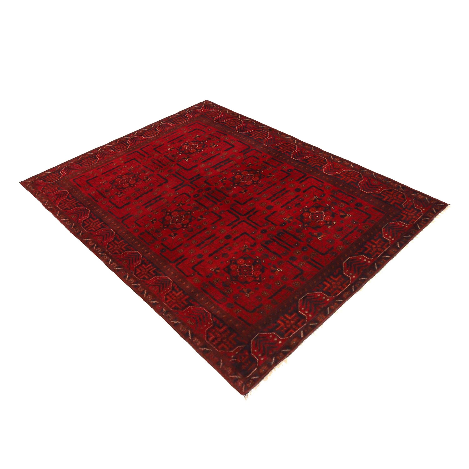 Khal Mohammadi Rug Handmade Red 4x6 ft