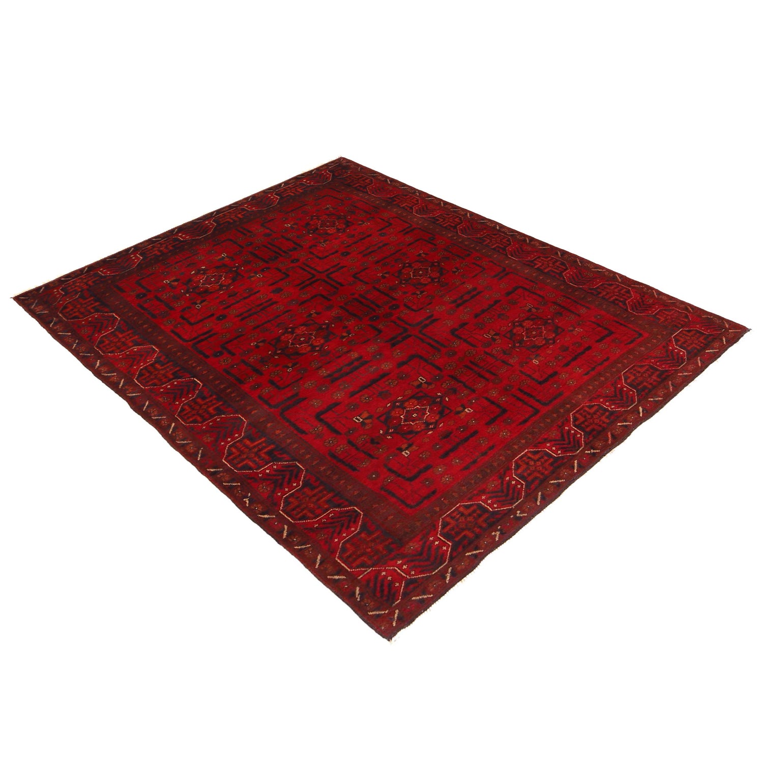 Khal Mohammadi Rug Handmade Red 4x6 ft