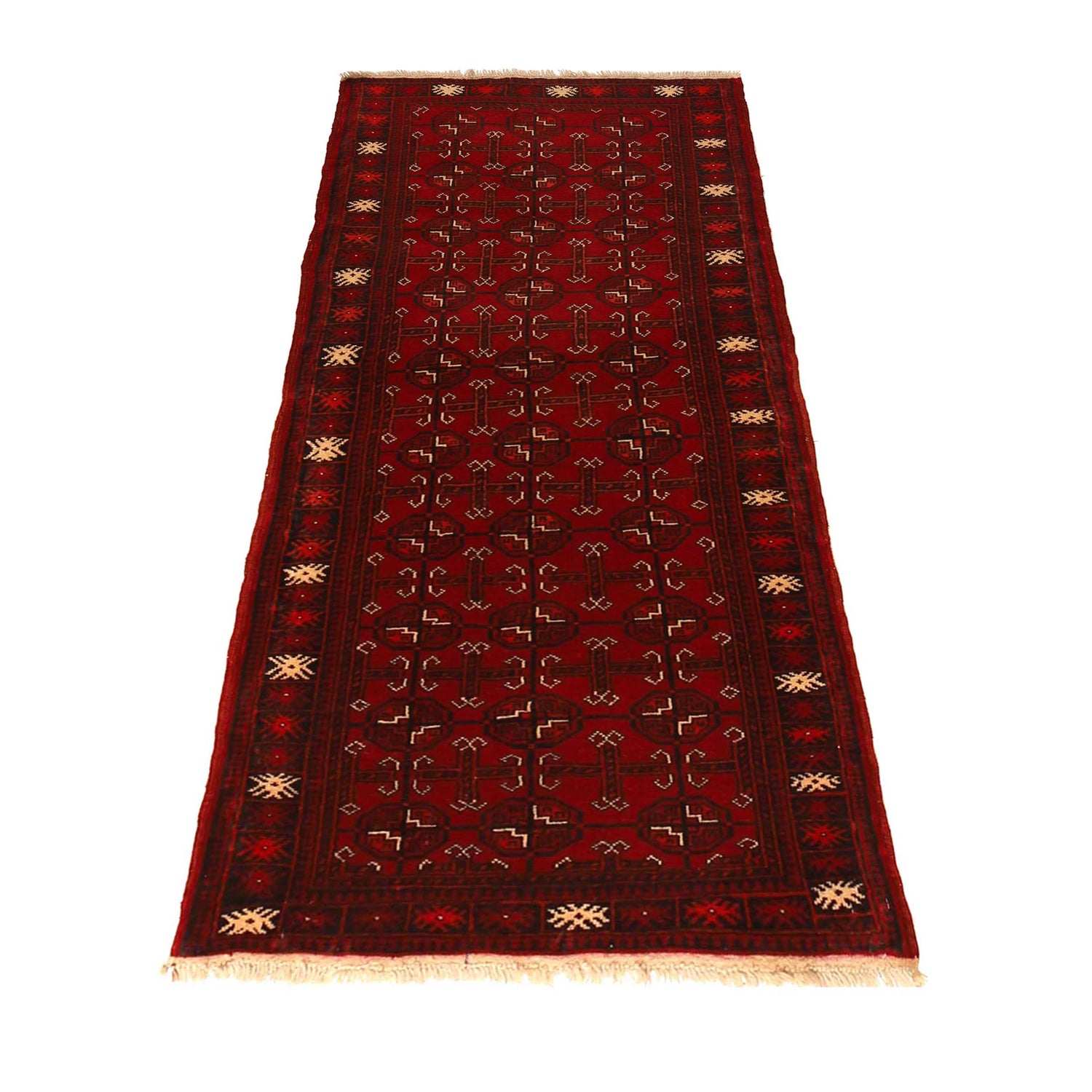 Bokhara Rug Handmade Red Medallion 6' Runner