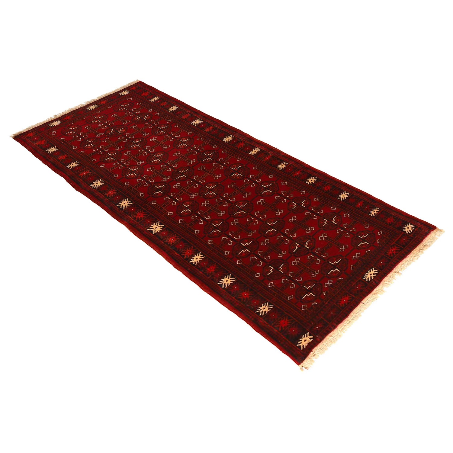 Bokhara Rug Handmade Red Medallion 6' Runner