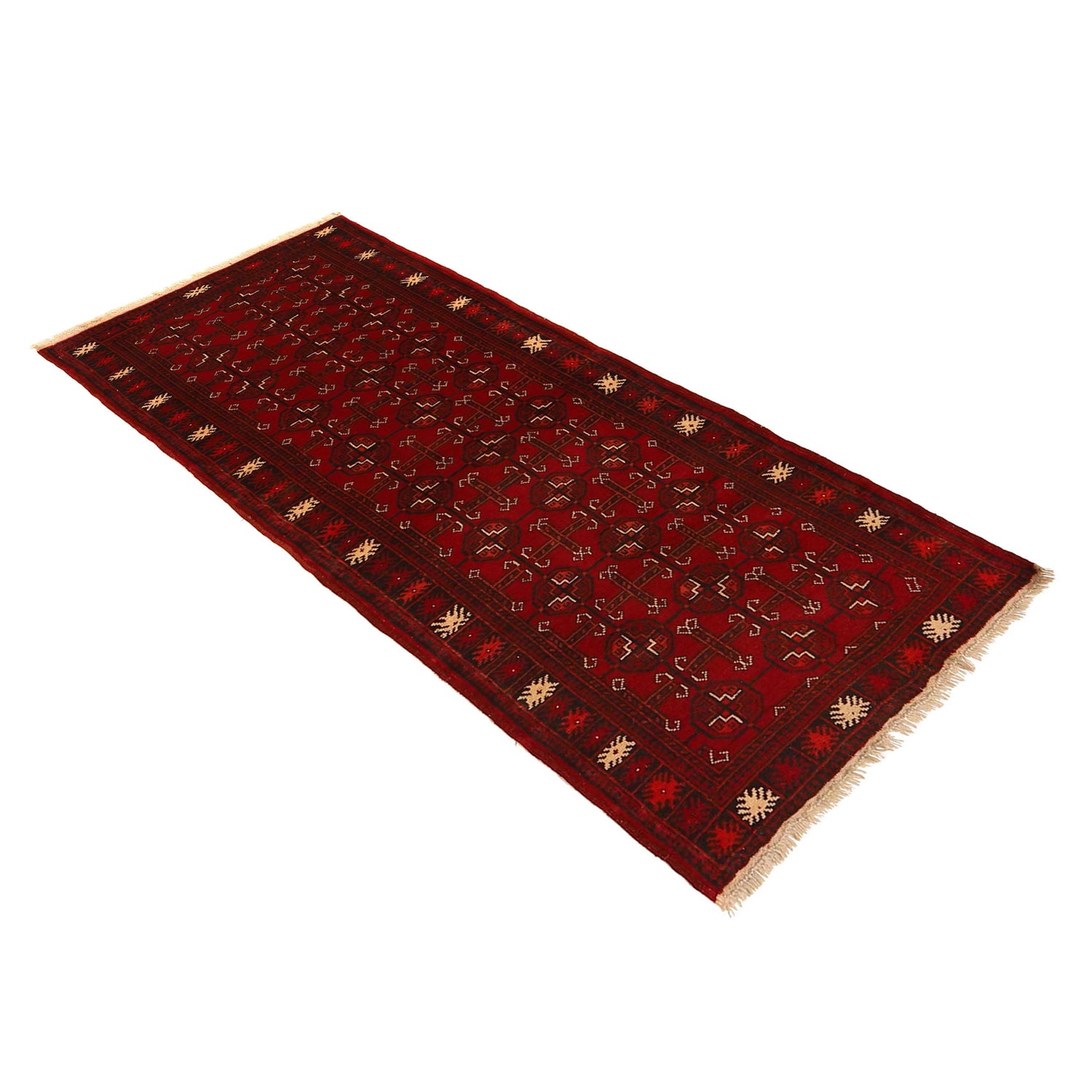 Bokhara Rug Handmade Red Medallion 6' Runner
