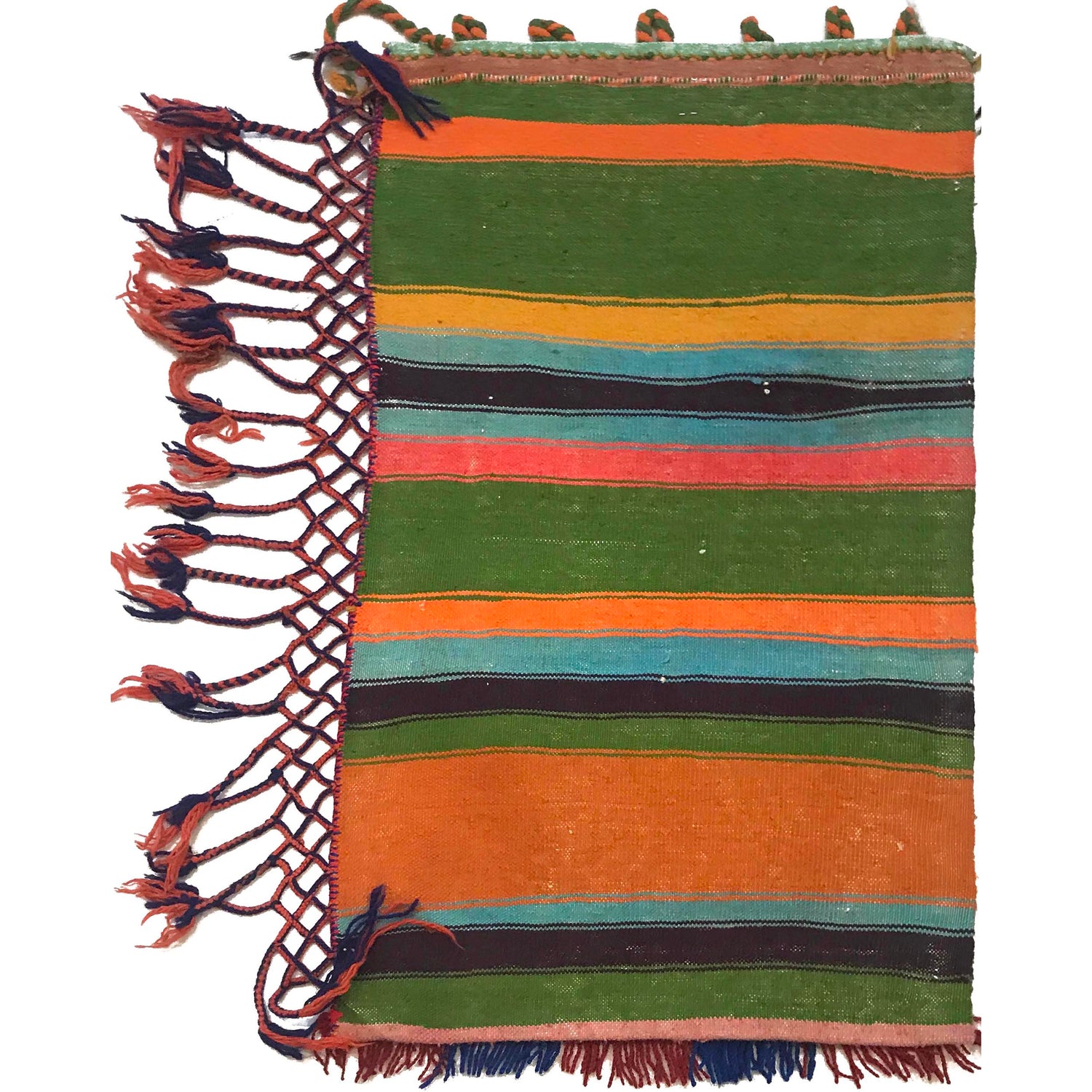 Balisht Area Rug Handmade Red Geometric 2x3 ft